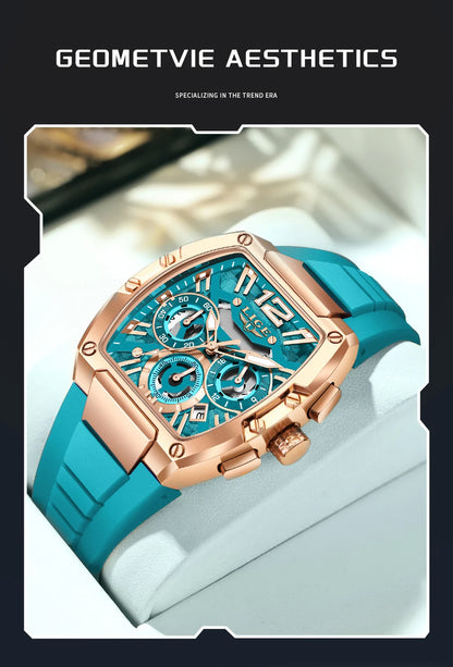 LIGE Men’s Luxury Silicone Military Watch – Casual Sports Waterproof Quartz with Date