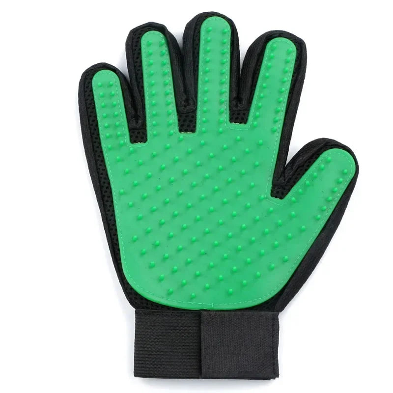 Silicone Pet Grooming Gloves – Hair Removal & Bathing Brush for Dogs & Cats