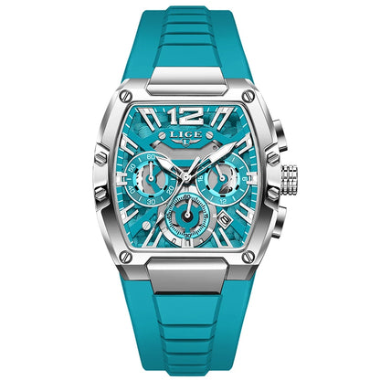 LIGE Men’s Luxury Silicone Military Watch – Casual Sports Waterproof Quartz with Date