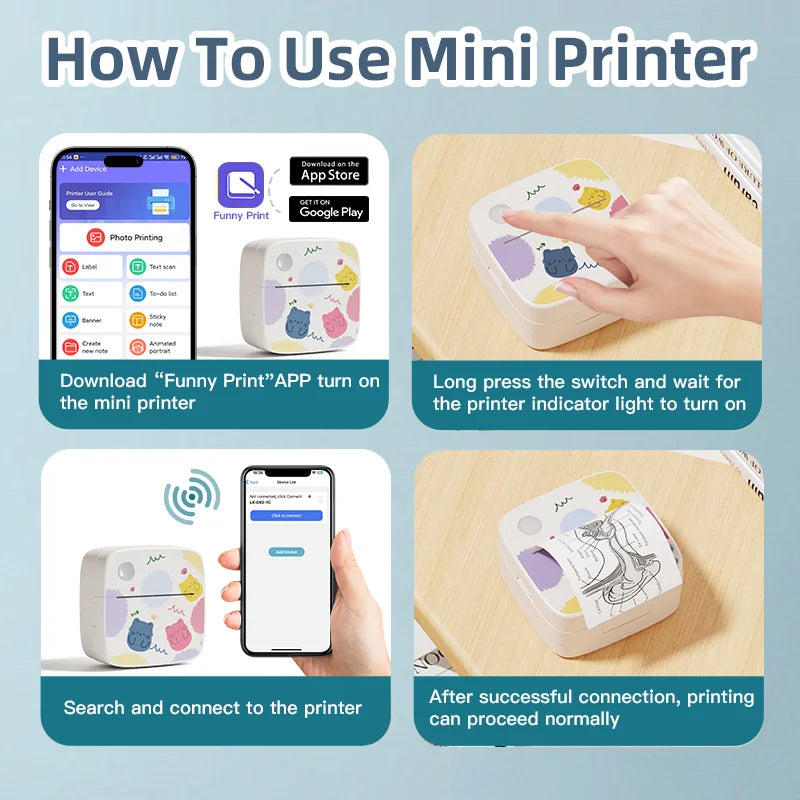 Dolewa D2 Cat Thermal Printer – Portable Labels & Photos