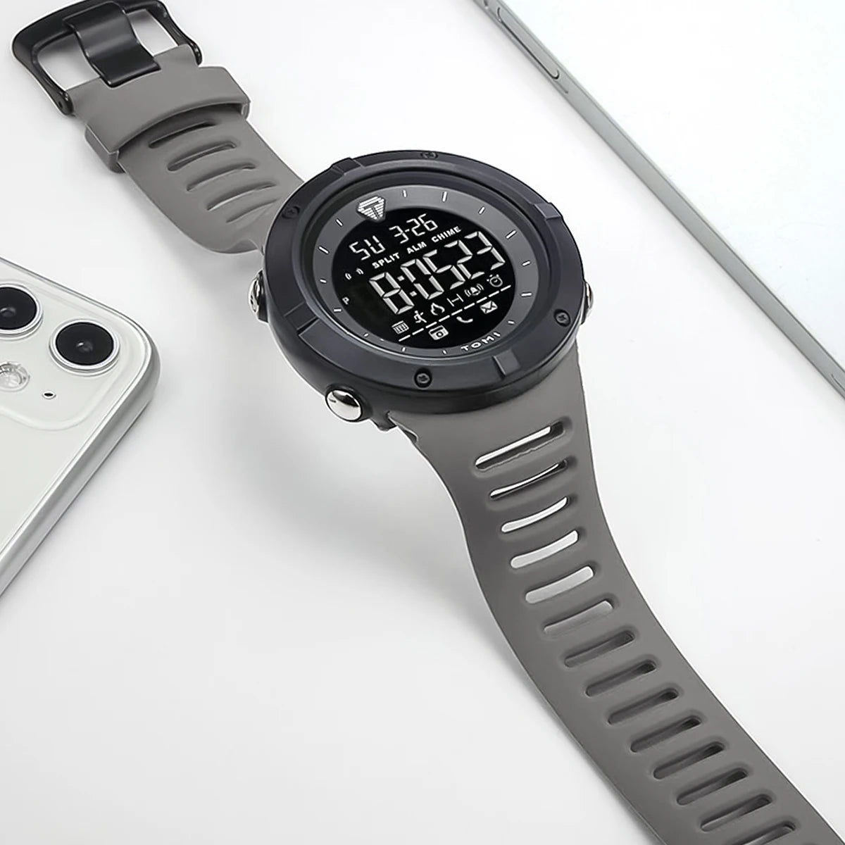 TOMI Men's Watch Night Glow Waterproof Fashion Digital TPU Material Sports Watch