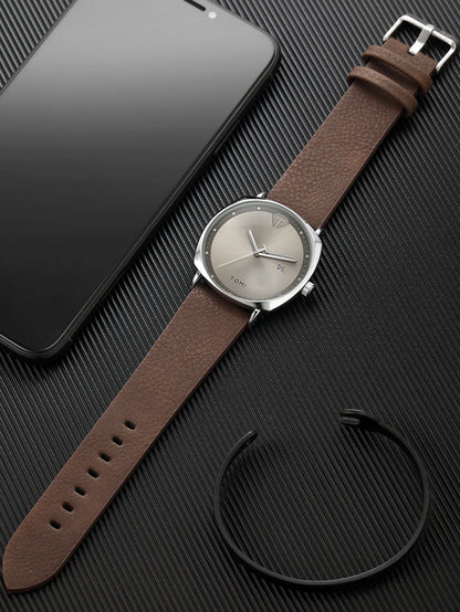 TOMI New 2PCS Luxury Business Men Watch Gift Box Set Simple and Casual Men Calendar Quartz Watch Pen Reloj Men Holiday Gift