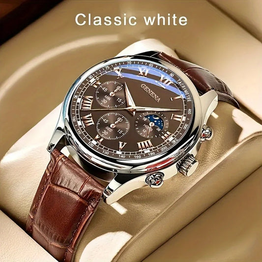 Luxorive LumeEdge – Men’s Sporty Business Quartz Watch