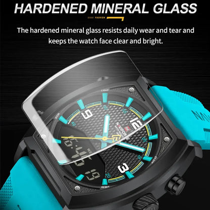 NAVIFORCE Luxury Men's Watches Sport Quartz Watch Men LCD Dual Display Waterproof Luminous Man Wristwatch 2025 Relogio Masculino