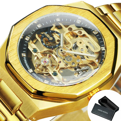 Luxorive Spectra Tourbillon – Automatic Skeleton Watch with Diamond Dial