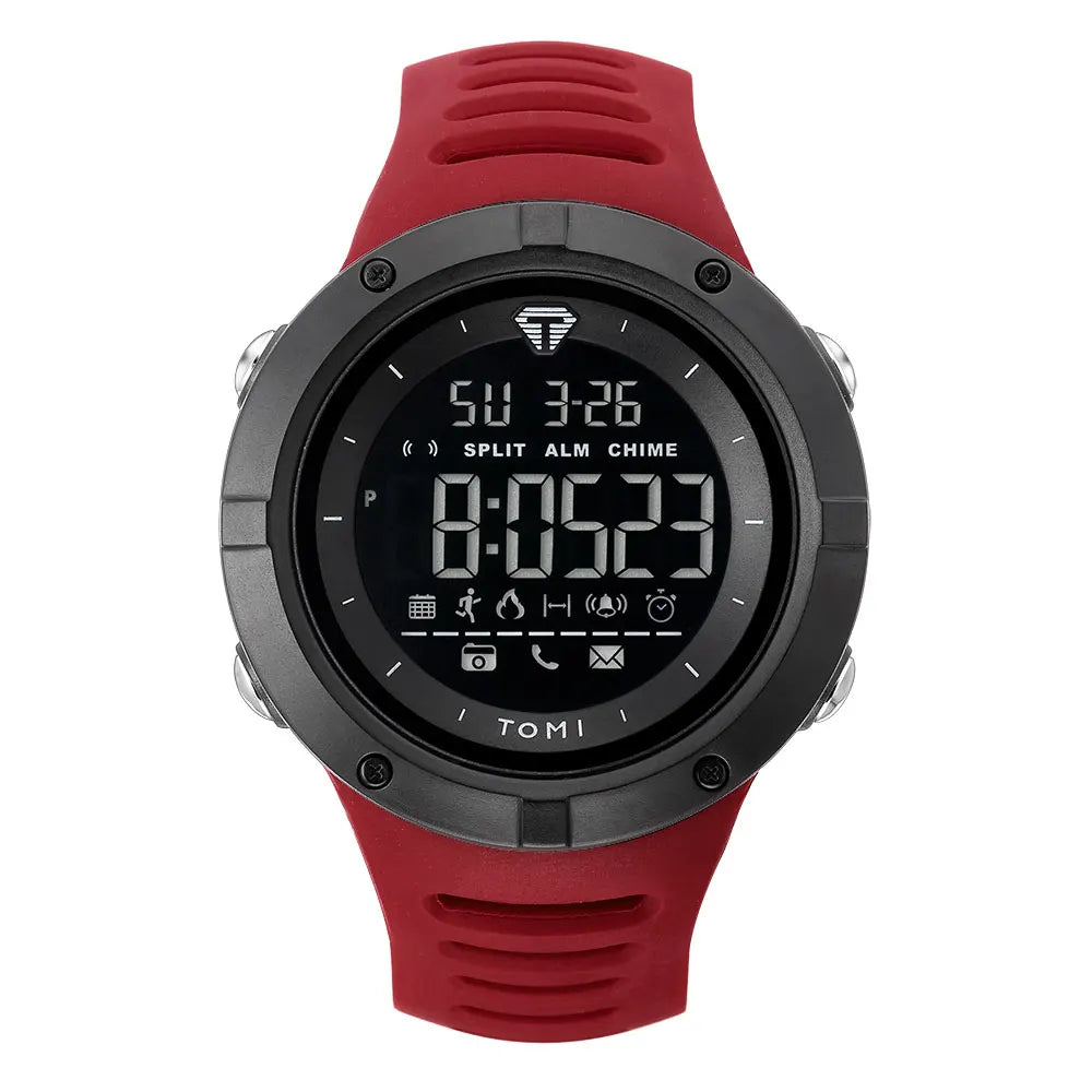 TOMI Men's Watch Night Glow Waterproof Fashion Digital TPU Material Sports Watch