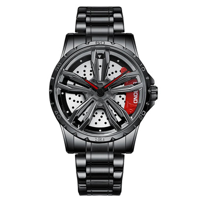 UTHAI Automotive Wheel Hub Hollow Mechanical Watch Luxury Fashion Wheel Hub Waterproof Stainless Steel Men's Watch V002