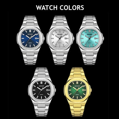 MEGIR Luxury Brand Men Business Watches Waterproof Male Clock Stainless Steel Luminous Quartz Sport Wristwatch Montre Homme 1084