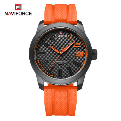 NAVIFORCE Top Brand Watch Men Fashion Casual Waterproof Simple Style Quartz Wristwatch Military Male TPU Strap Clock