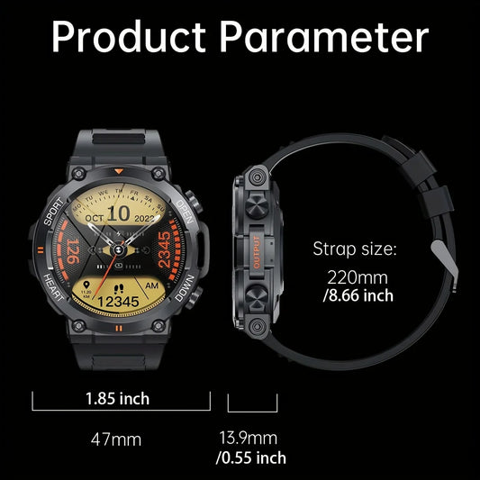 Luxorive K56Pro Smartwatch – 1.39" HD Display, Heart Rate, Bluetooth, 400mAh Battery, Sports & Outdoor Use