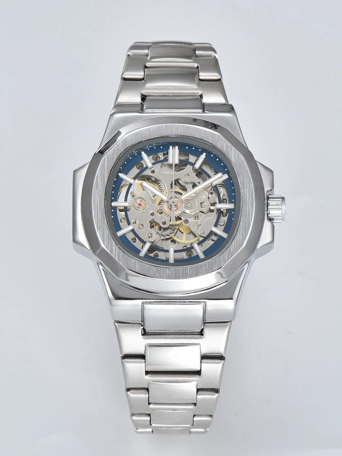 Luxorive ShadowCore – Skeleton Steel Automatic Watch
