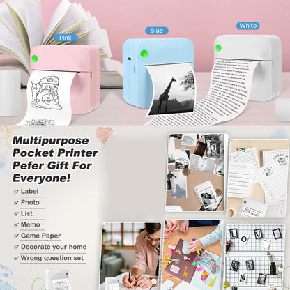 Mini Thermal Printer – Inkless Pocket Printer for Photos & Notes"