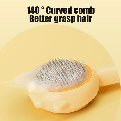 Pet Hair Removal Brush – Self-Cleaning Cat & Dog Grooming Comb