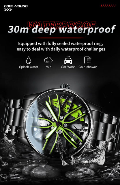 OLEVS 9937 Men's Luxury Watch Waterproof Rotary Sport Car Rim Man Watch High Quality Fashion Best Selling Quartz Men's Watches