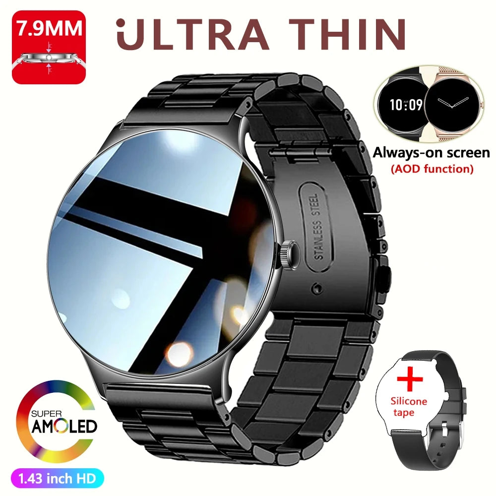 Luxorive LuxeFit Ultra – Women's Slim Smartwatch with Always-On Display & Bluetooth Call