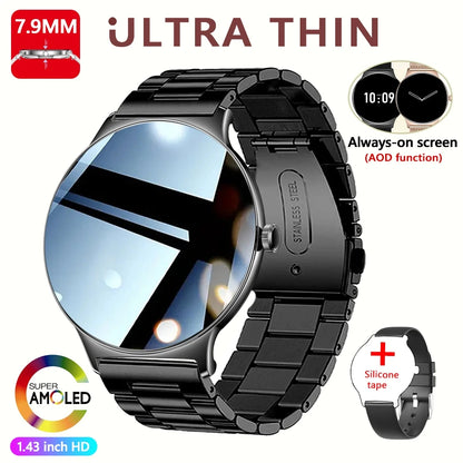 Luxorive LuxeFit Ultra – Women's Slim Smartwatch with Always-On Display & Bluetooth Call