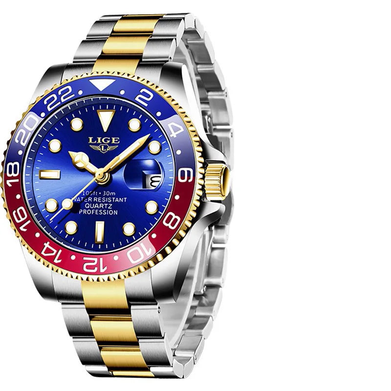 LIGE 2025 — a modern, luxurious men’s quartz wristwatch designed for style, function, and everyday elegance.