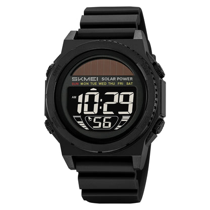 SKMEI Solar Digital Sports Watch for Men – Waterproof Chronograph Wristwatch