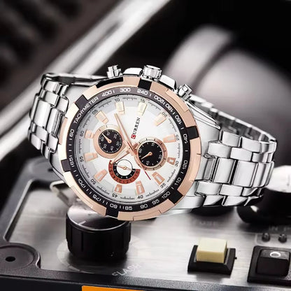 CURREN Large Dial Fashion Quartz Watch for Men – Waterproof Business Leisure Wristwatch