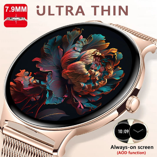 Luxorive LuxeFit Ultra – Women's Slim Smartwatch with Always-On Display & Bluetooth Call