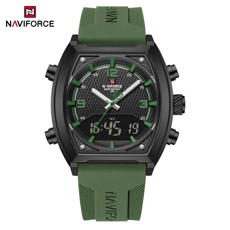 NAVIFORCE Luxury Men's Watches Sport Quartz Watch Men LCD Dual Display Waterproof Luminous Man Wristwatch 2025 Relogio Masculino