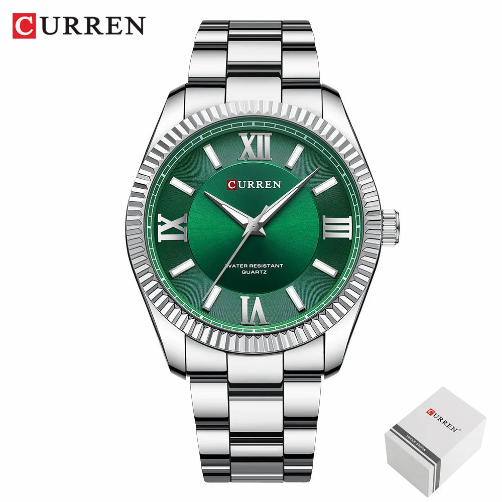 CURREN 8465 Men’s Fashion Quartz Watch – Waterproof Casual Timepiece with Calendar & Luminous Silicone Strap