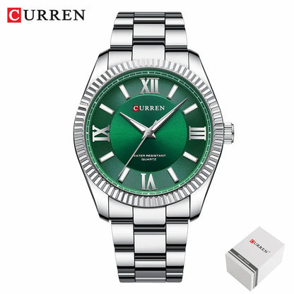 CURREN 8465 Men’s Fashion Quartz Watch – Waterproof Casual Timepiece with Calendar & Luminous Silicone Strap