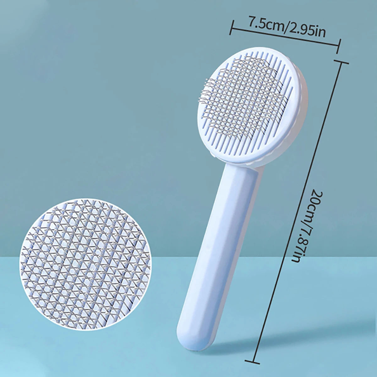 Self-Cleaning Pet Hair Remover Brush – Cat & Dog Grooming Comb