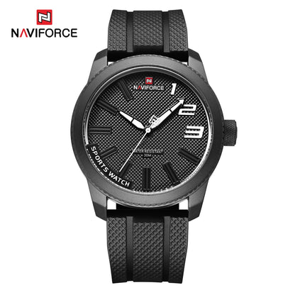 NAVIFORCE Top Brand Watch Men Fashion Casual Waterproof Simple Style Quartz Wristwatch Military Male TPU Strap Clock