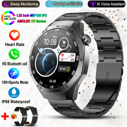 Luxorive GT5 Pro Smartwatch – GPS, AMOLED, Heart Rate, Bluetooth Call, Waterproof