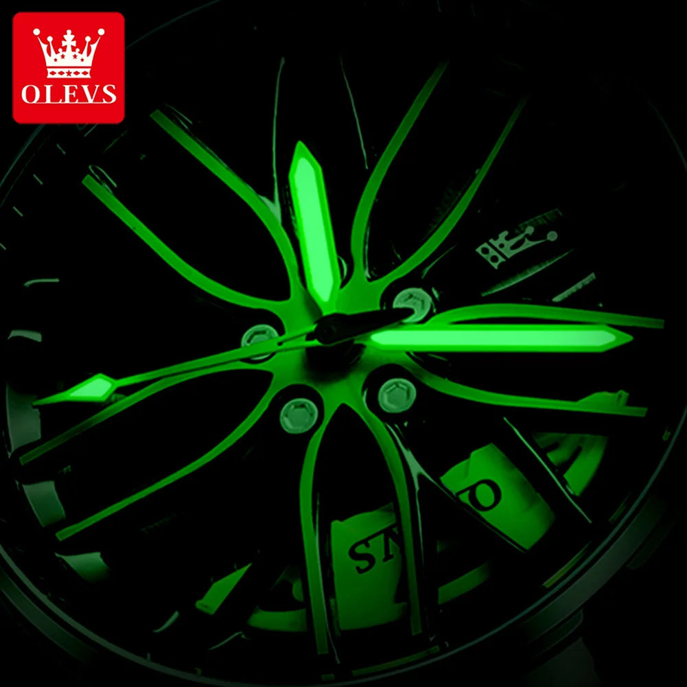 OLEVS 9937 Men's Luxury Watch Waterproof Rotary Sport Car Rim Man Watch High Quality Fashion Best Selling Quartz Men's Watches
