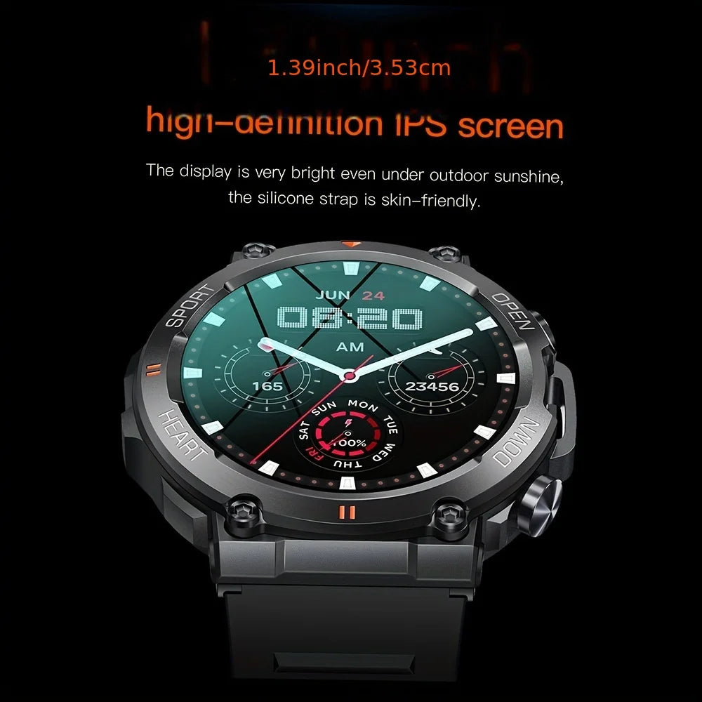 Luxorive K56Pro Smartwatch – 1.39" HD Display, Heart Rate, Bluetooth, 400mAh Battery, Sports & Outdoor Use