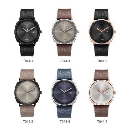 TOMI New 2PCS Luxury Business Men Watch Gift Box Set Simple and Casual Men Calendar Quartz Watch Pen Reloj Men Holiday Gift