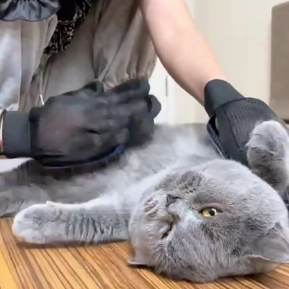 Silicone Pet Grooming Gloves – Hair Removal & Bathing Brush for Dogs & Cats