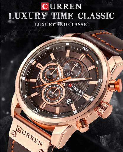 CURREN Fashion Date Quartz Men's Luxury Chronograph Sport Watch – Top Brand