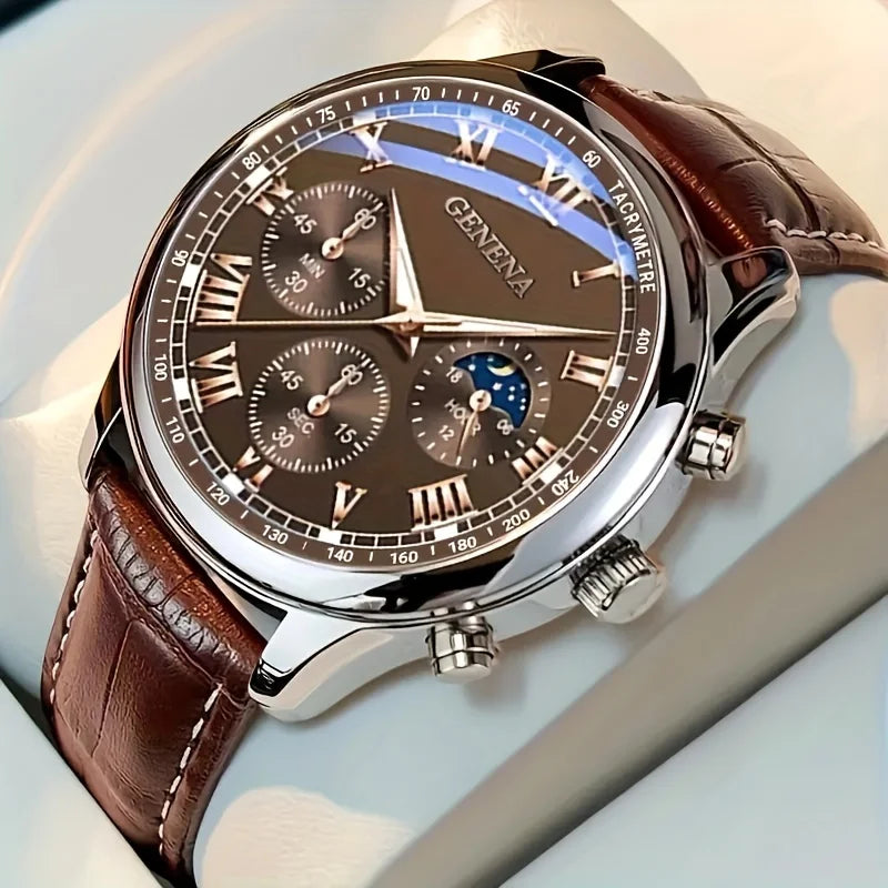 Luxorive LumeEdge – Men’s Sporty Business Quartz Watch