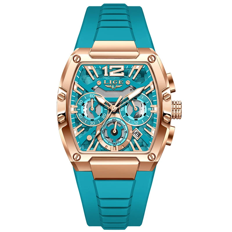 LIGE Men’s Luxury Silicone Military Watch – Casual Sports Waterproof Quartz with Date