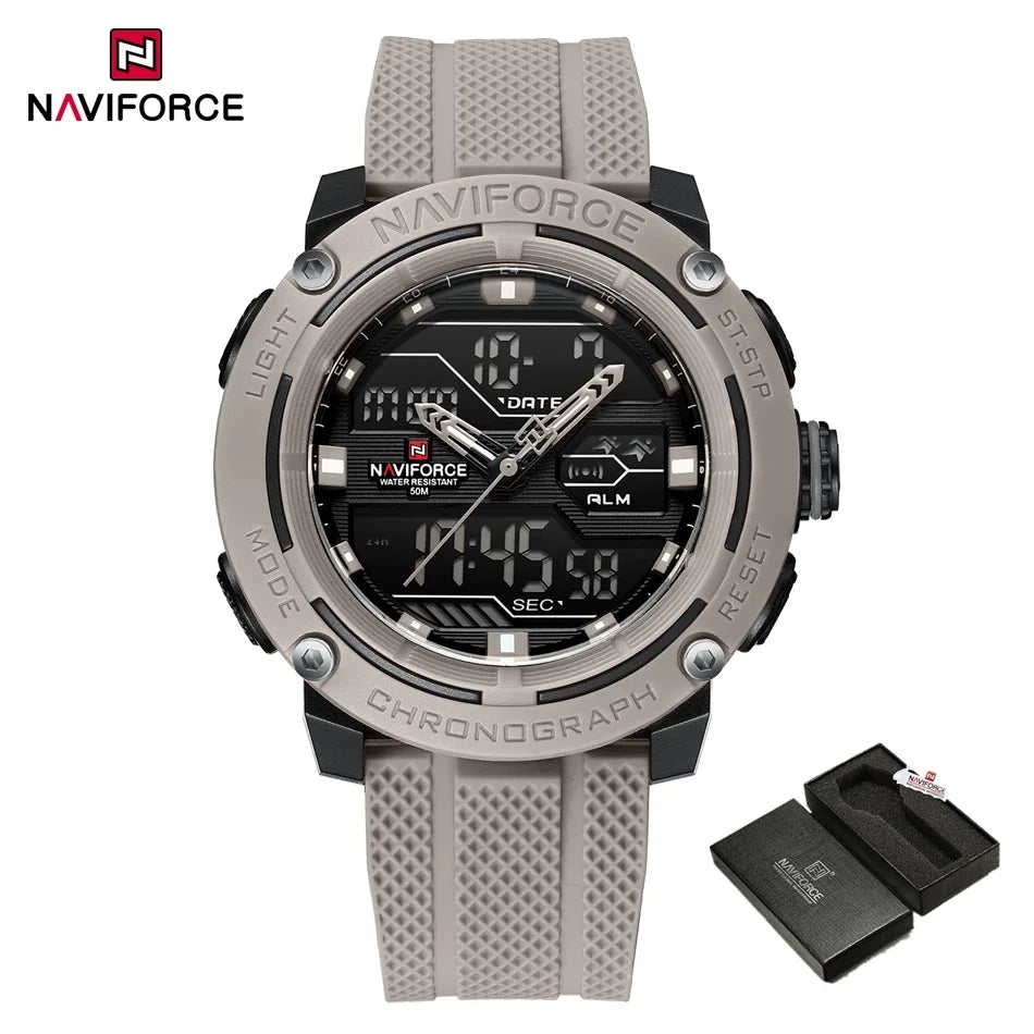 🕰️ NAVIFORCE Luxury Brand Men's Sport Watches Men Dual Display LED Digital Waterproof Leather Strap Quartz Military Watch Man Clock








NAVIFORCE Luxury Brand Men's Sport Watches Men Dual Display LED Digital Waterpro