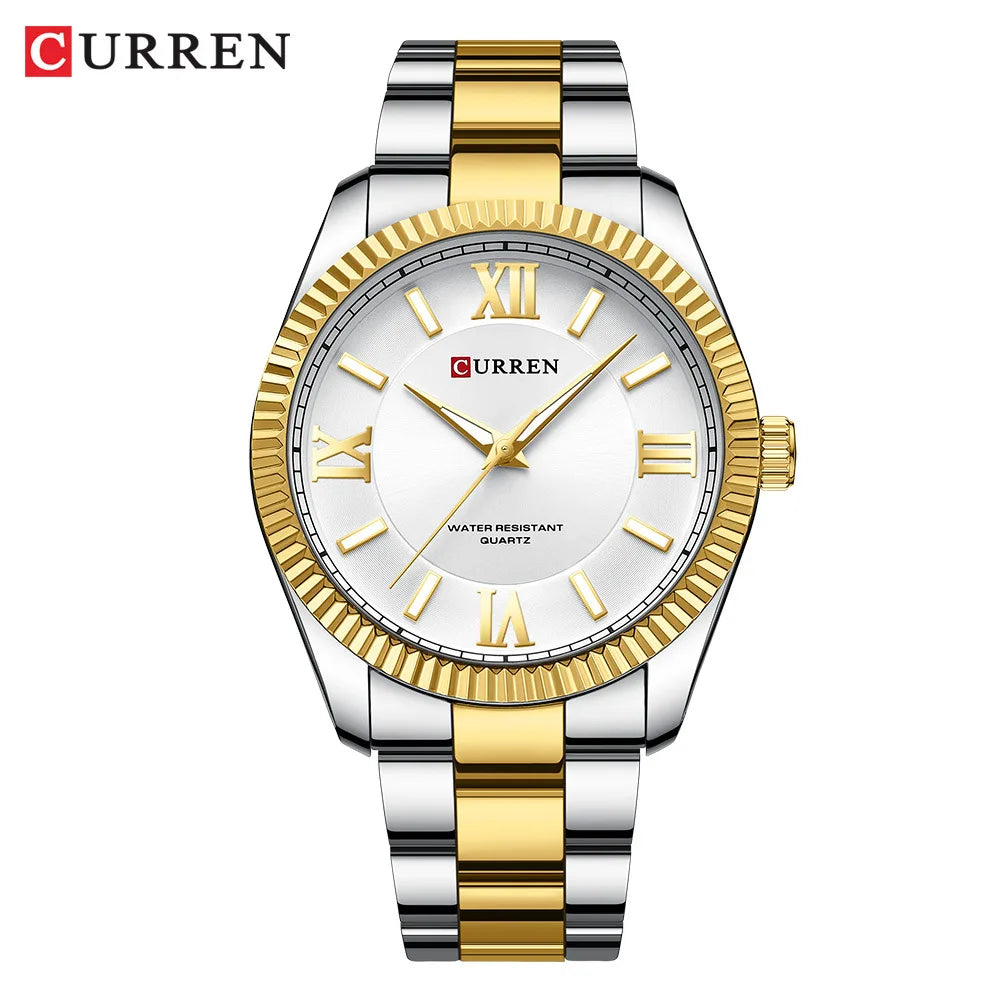CURREN 8465 Men’s Fashion Quartz Watch – Waterproof Casual Timepiece with Calendar & Luminous Silicone Strap