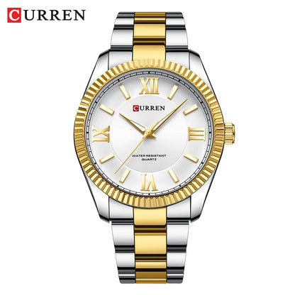 CURREN 8465 Men’s Fashion Quartz Watch – Waterproof Casual Timepiece with Calendar & Luminous Silicone Strap