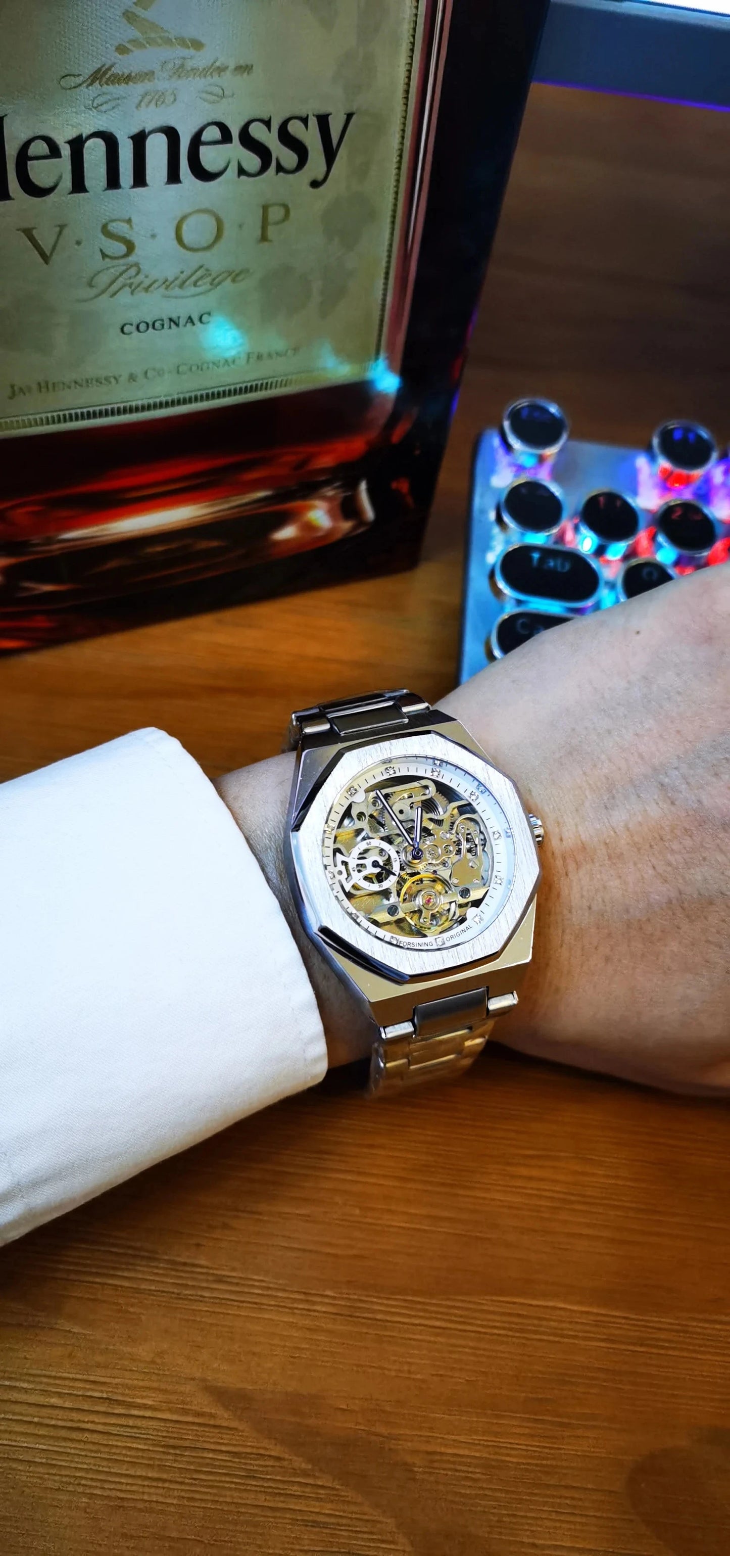 Luxorive Spectra Tourbillon – Automatic Skeleton Watch with Diamond Dial Watchify 