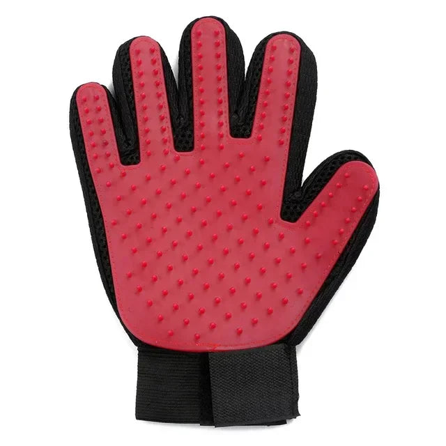 Silicone Pet Grooming Gloves – Hair Removal & Bathing Brush for Dogs & Cats