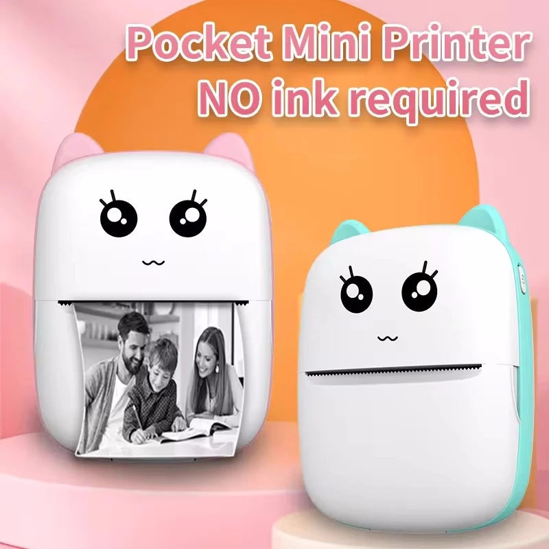Mini Cat Thermal Printer – Wireless Photo & Label 58mm
