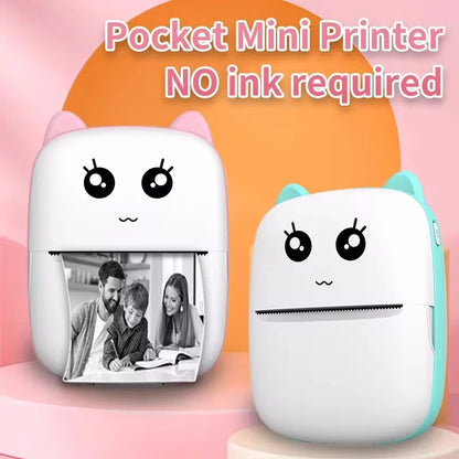 Mini Cat Thermal Printer – Wireless Photo & Label 58mm
