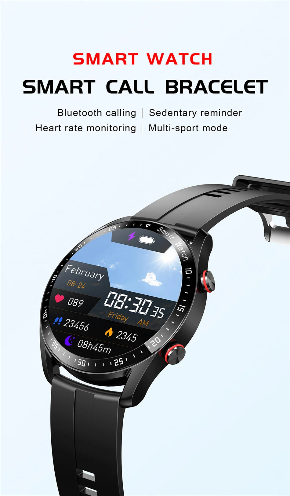 Luxorive ECG+PPG Smartwatch – Health & Sports Tracker with Bluetooth Call + Box