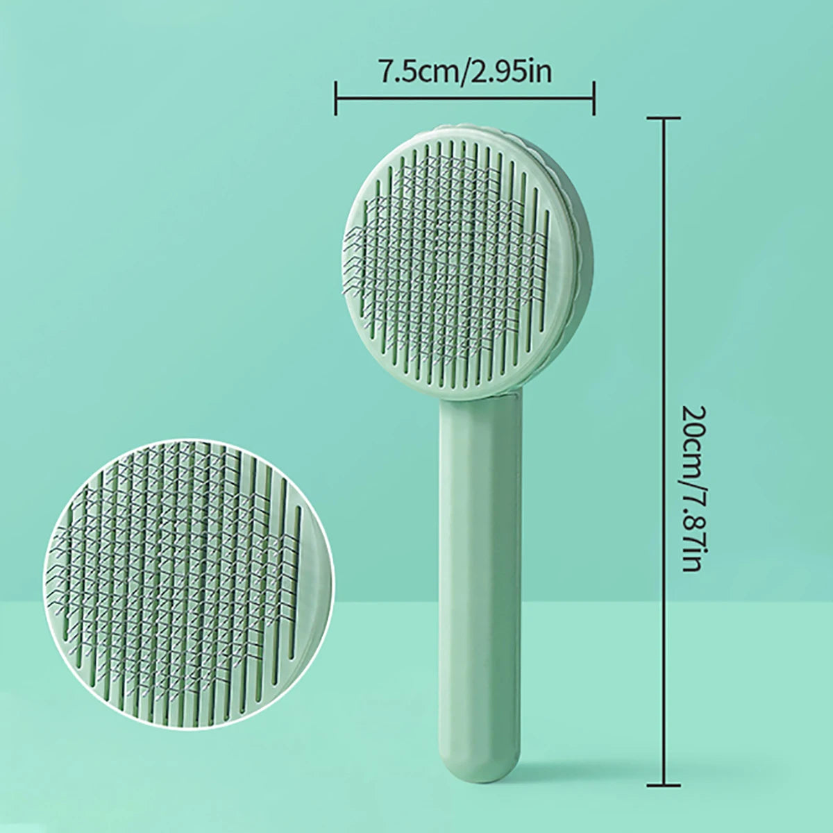 Self-Cleaning Pet Hair Remover Brush – Cat & Dog Grooming Comb