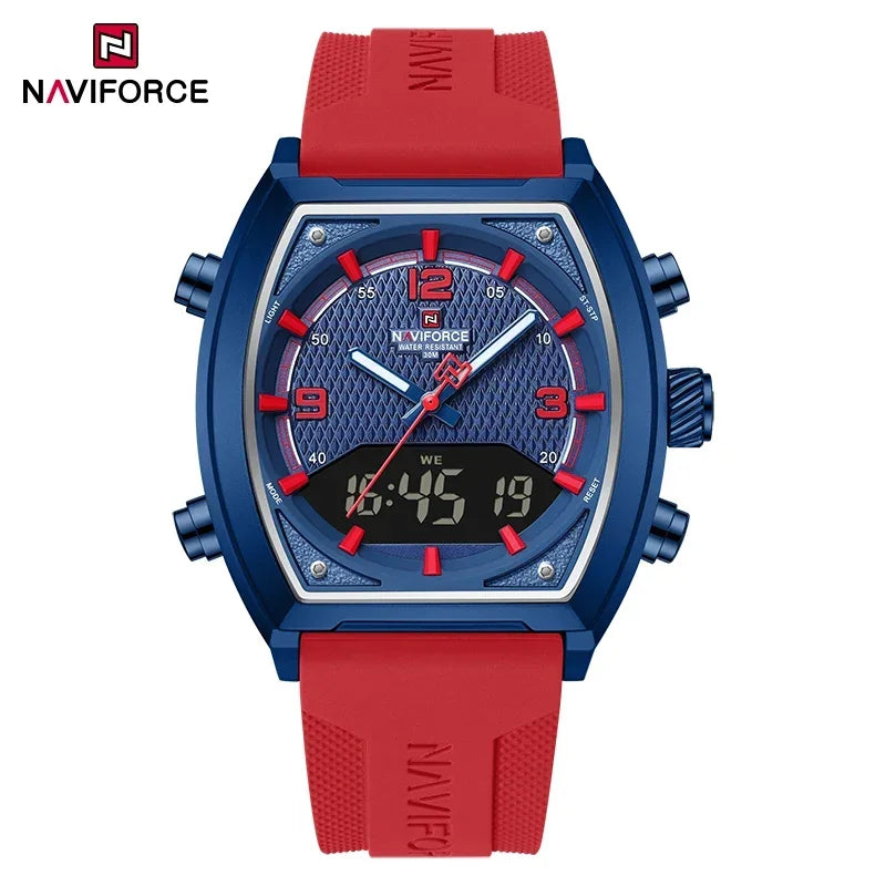 NAVIFORCE Luxury Men's Watches Sport Quartz Watch Men LCD Dual Display Waterproof Luminous Man Wristwatch 2025 Relogio Masculino