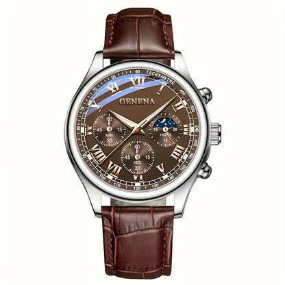 Luxorive LumeEdge – Men’s Sporty Business Quartz Watch