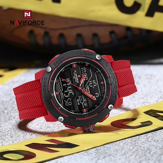 🕰️ NAVIFORCE Luxury Brand Men's Sport Watches Men Dual Display LED Digital Waterproof Leather Strap Quartz Military Watch Man Clock








NAVIFORCE Luxury Brand Men's Sport Watches Men Dual Display LED Digital Waterpro