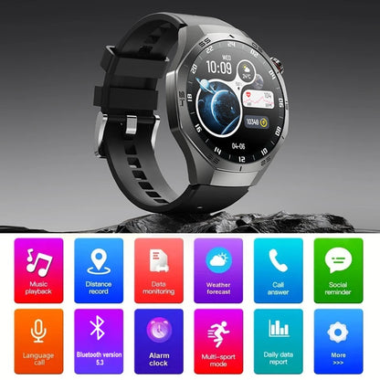 Luxorive GT5 Pro Smartwatch – GPS, AMOLED, Heart Rate, Bluetooth Call, Waterproof